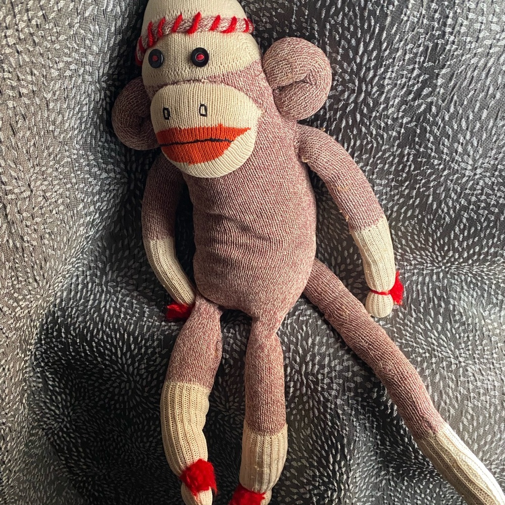 Vintage Sock Monkey Plush Toy